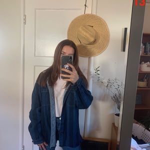 Striped hoodie Jean jacket